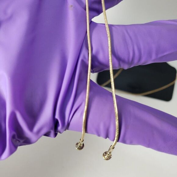 GUESS Adjustable Gold-tone Bolo Necklace – Sleek Spike Pendant Lariat Jewelry - Picture 7 of 8